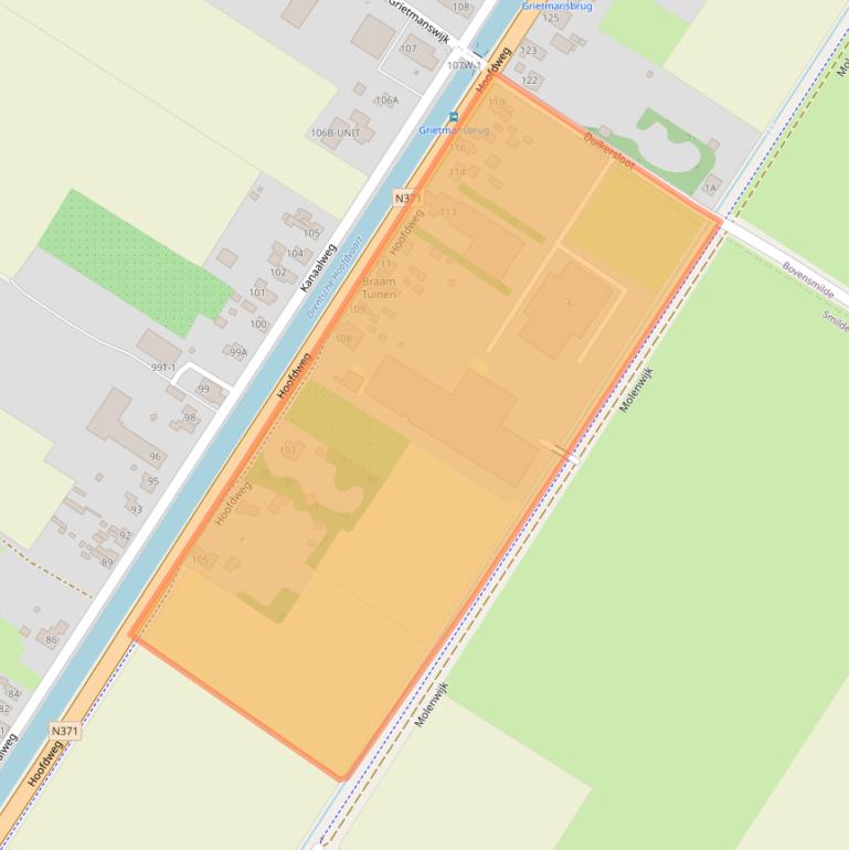 Kaart van postcodegebied 9422AM.