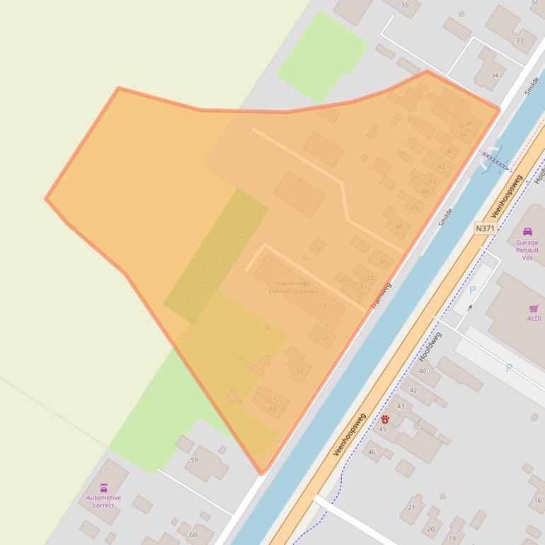 Kaart van postcodegebied 9422BL.