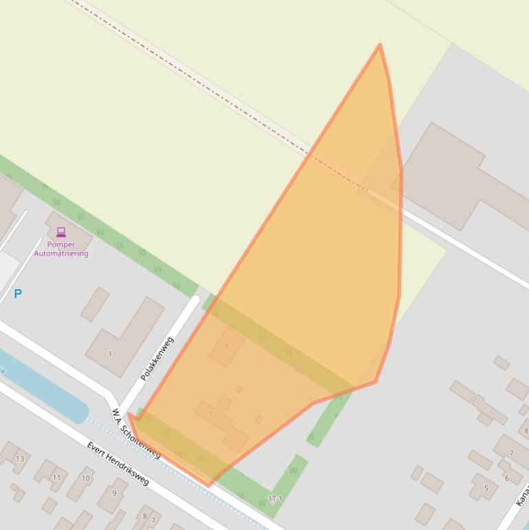 Kaart van postcodegebied 9422BP.