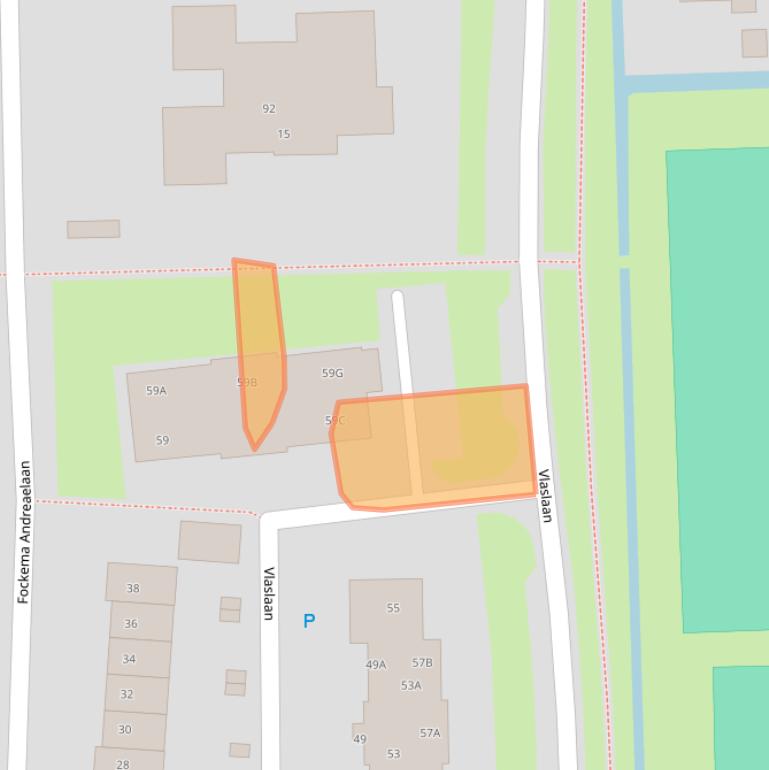 Kaart van postcodegebied 9422BX.