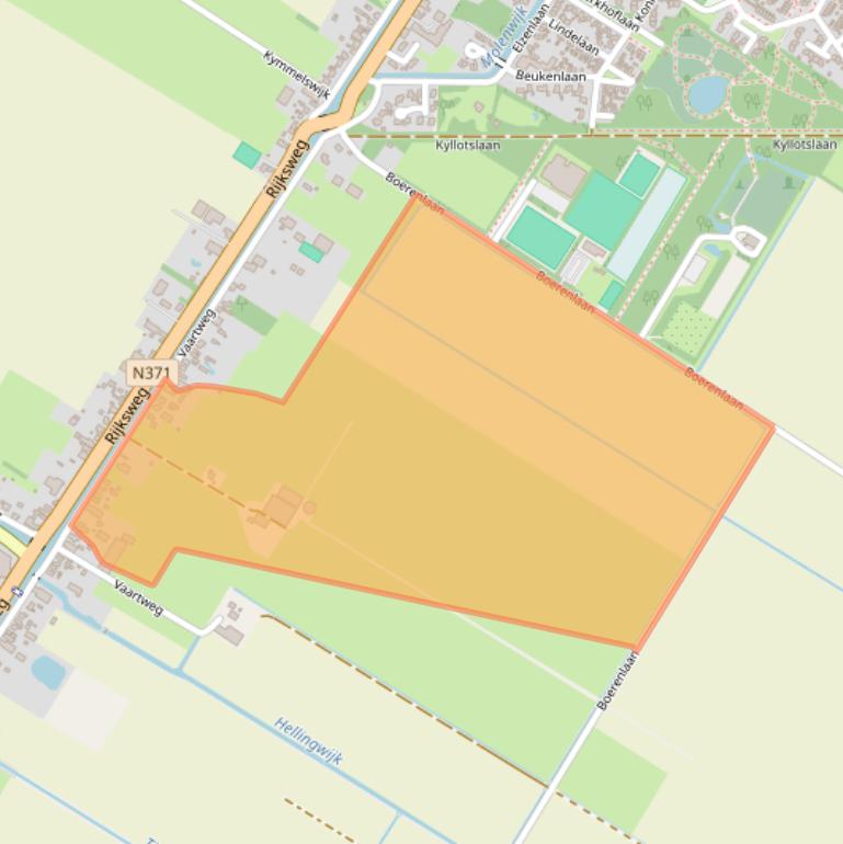 Kaart van postcodegebied 9422CN.