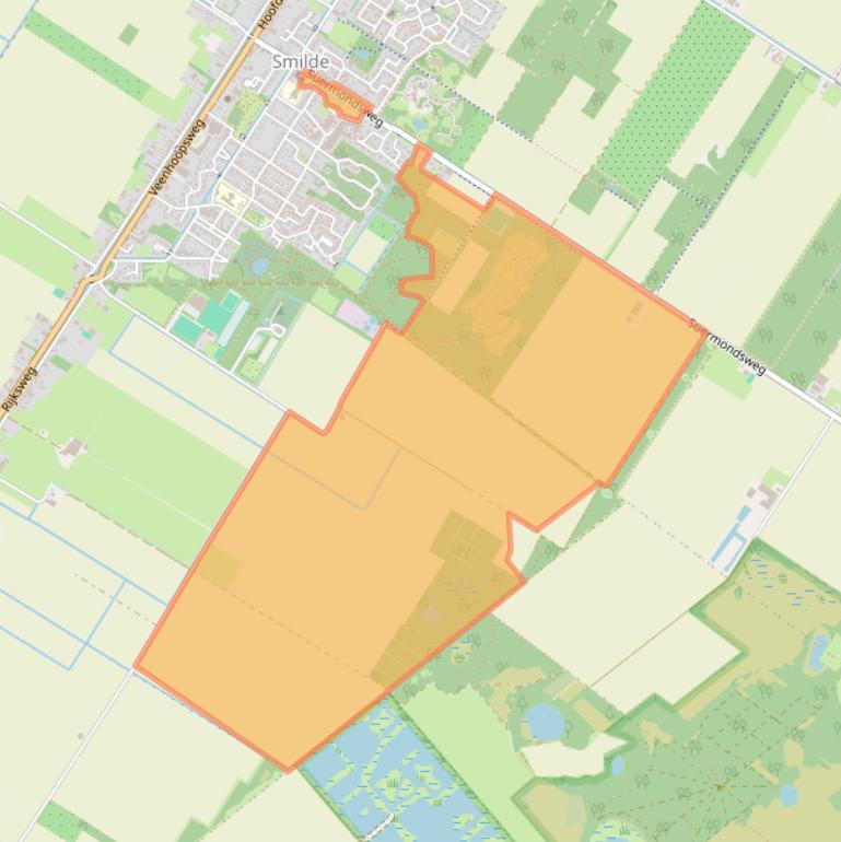 Kaart van postcodegebied 9422EE.