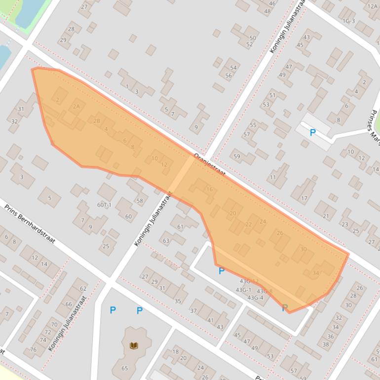 Kaart van postcodegebied 9422ER.