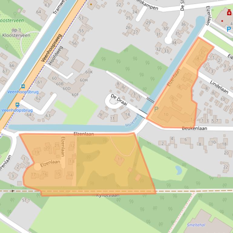 Kaart van postcodegebied 9422ES.