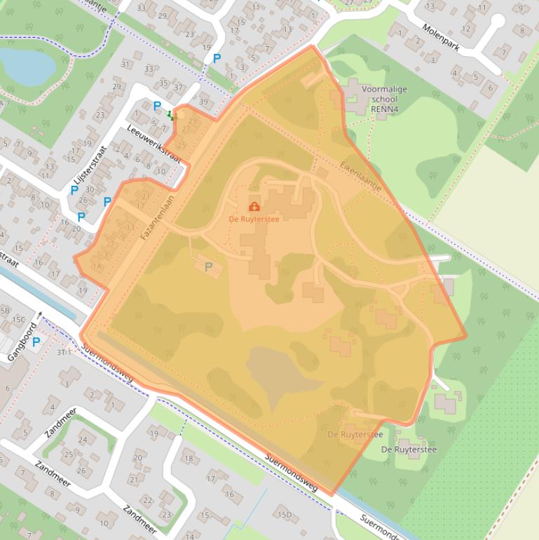 Kaart van postcodegebied 9422EZ.