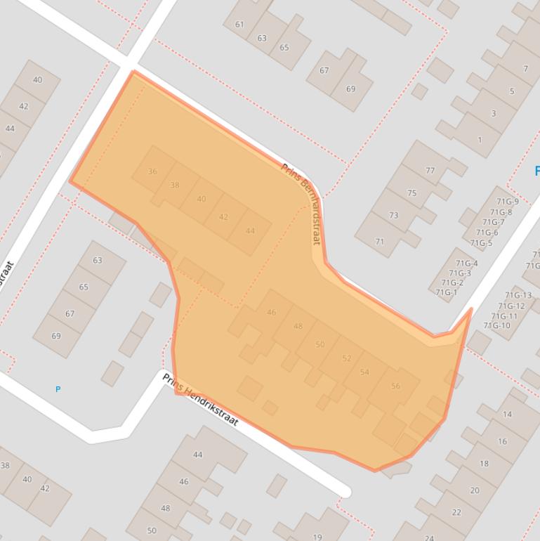 Kaart van postcodegebied 9422GG.