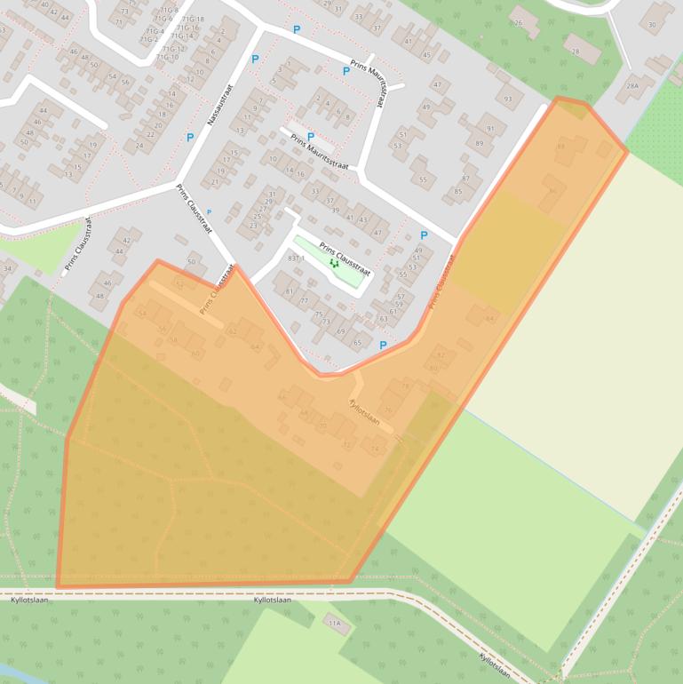 Kaart van postcodegebied 9422GP.