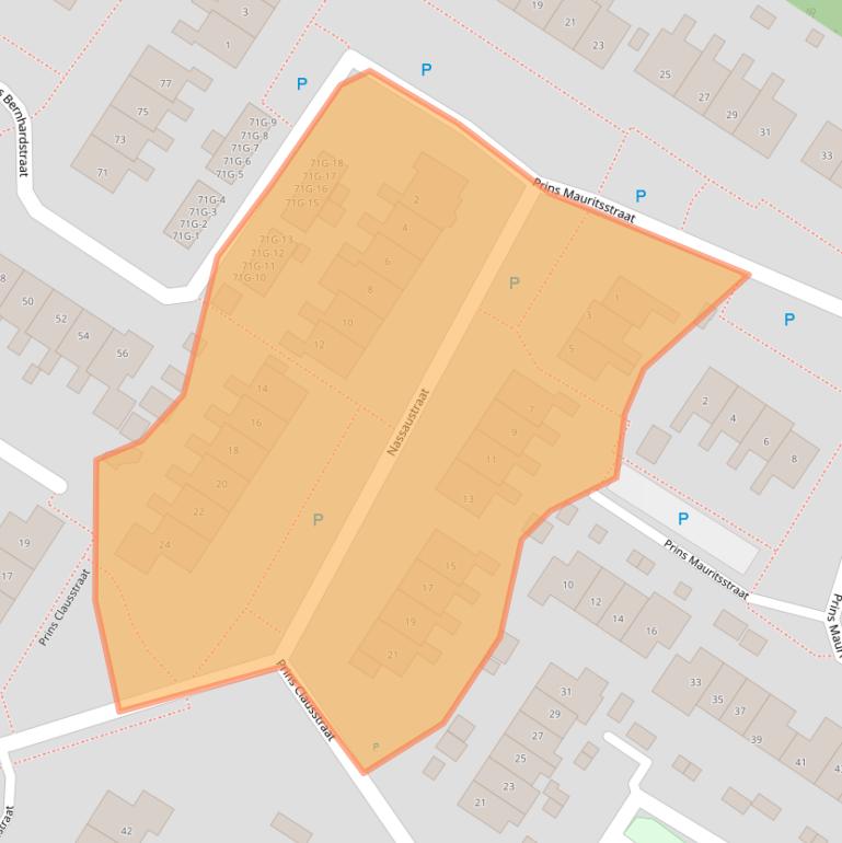 Kaart van postcodegebied 9422GS.