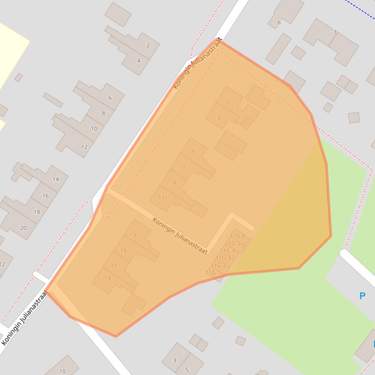 Kaart van postcodegebied 9422HA.
