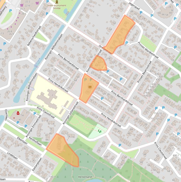 Kaart van postcodegebied 9422HB.