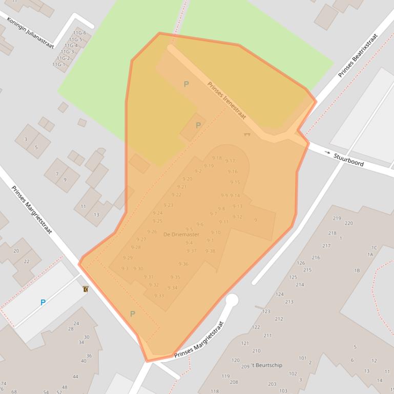 Kaart van postcodegebied 9422HH.