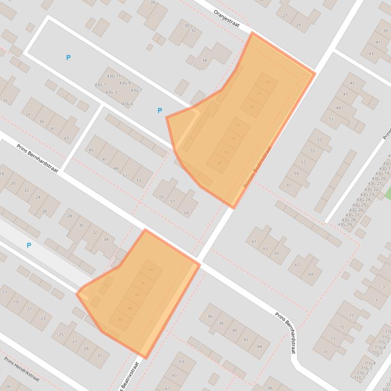 Kaart van postcodegebied 9422HL.