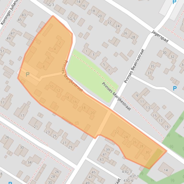 Kaart van postcodegebied 9422HP.