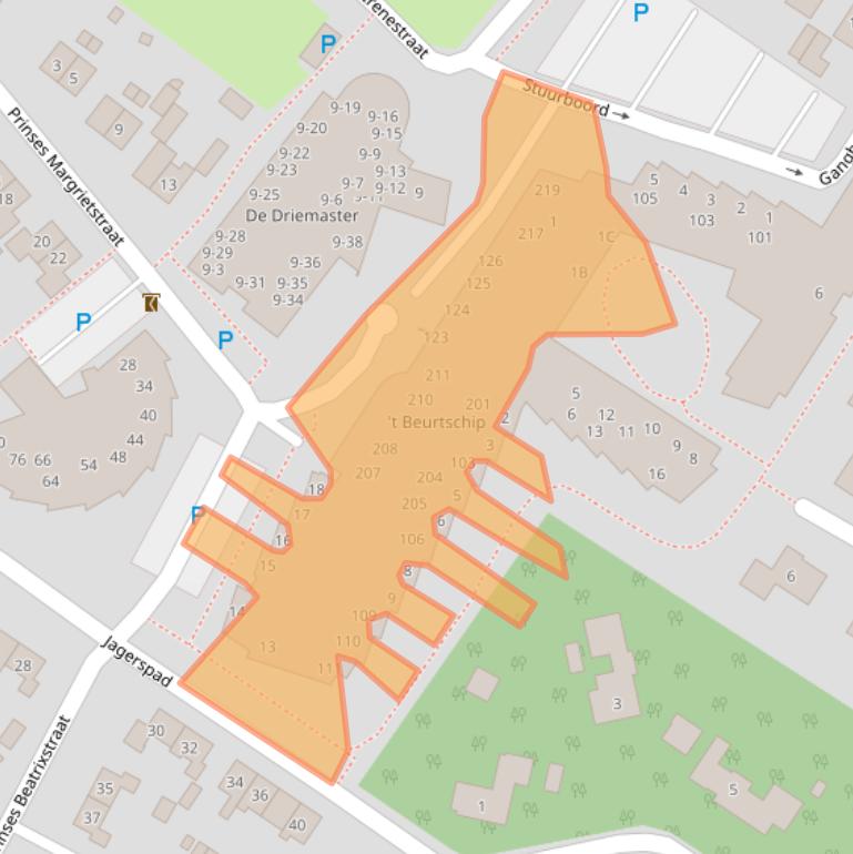 Kaart van postcodegebied 9422HT.