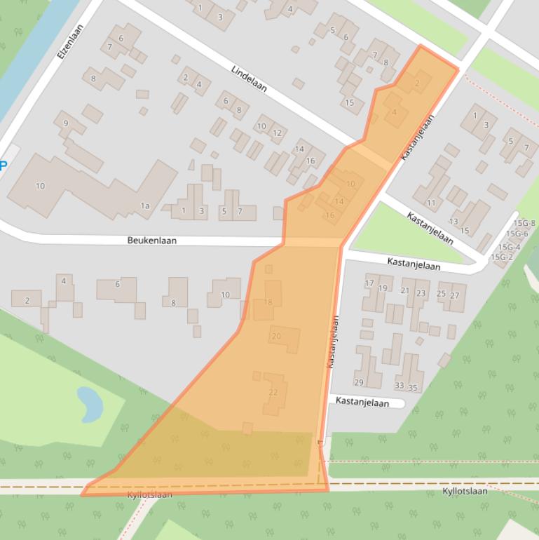 Kaart van postcodegebied 9422JC.