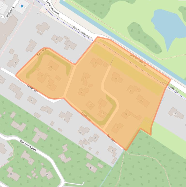 Kaart van postcodegebied 9422JJ.