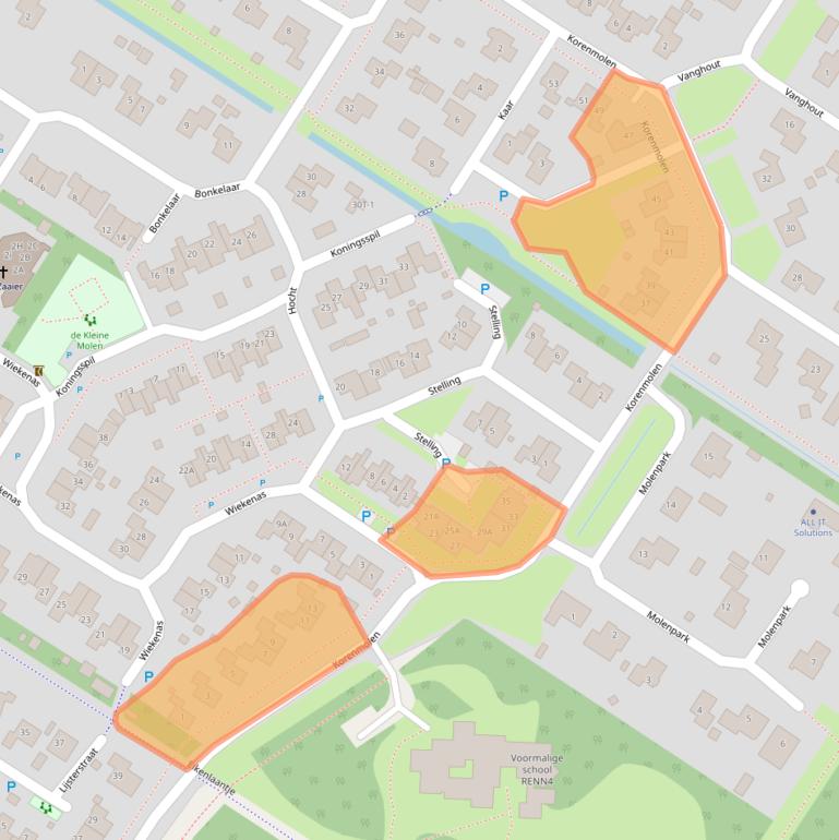 Kaart van postcodegebied 9422LH.
