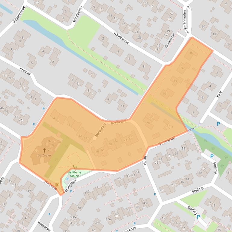 Kaart van postcodegebied 9422LJ.