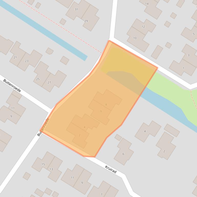 Kaart van postcodegebied 9422LR.