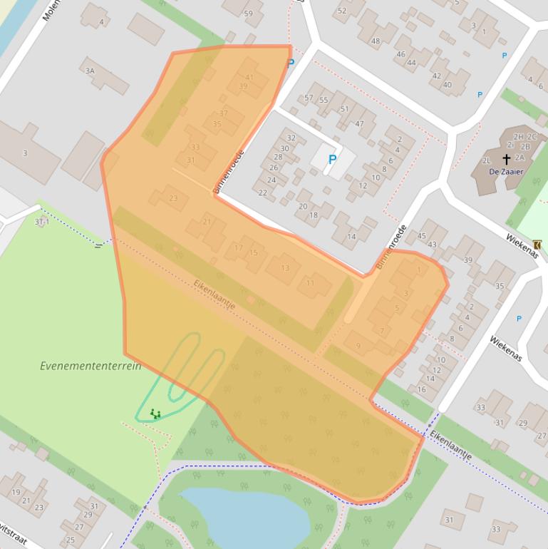 Kaart van postcodegebied 9422LS.