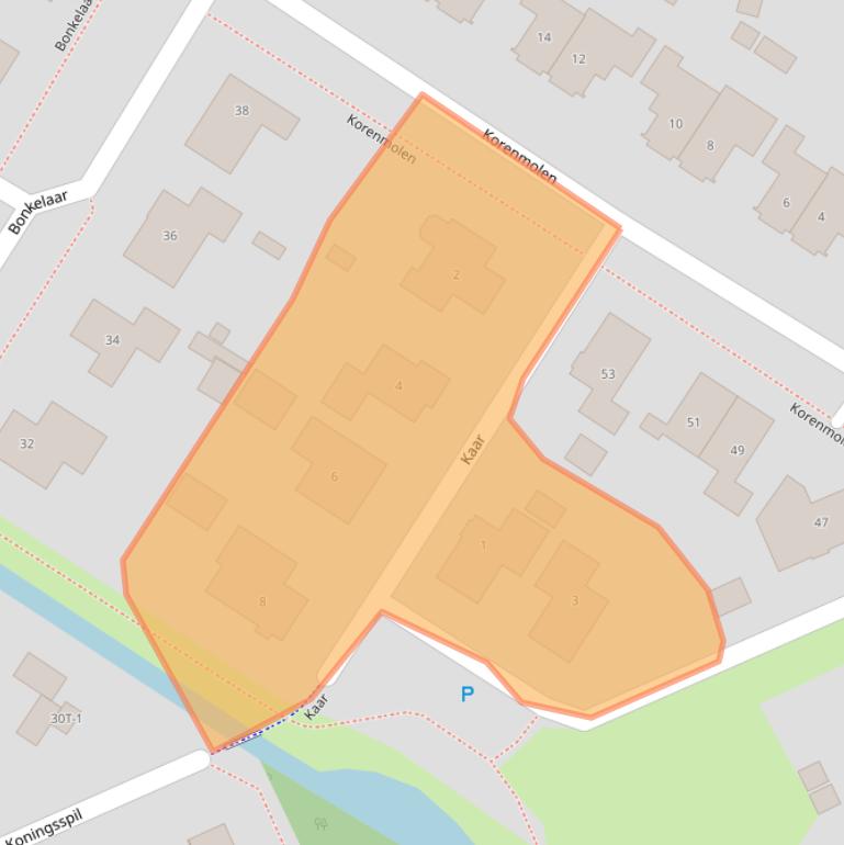 Kaart van postcodegebied 9422MJ.