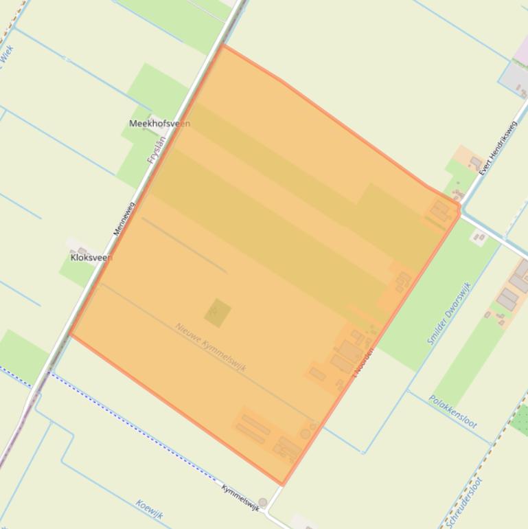 Kaart van postcodegebied 9422TC.