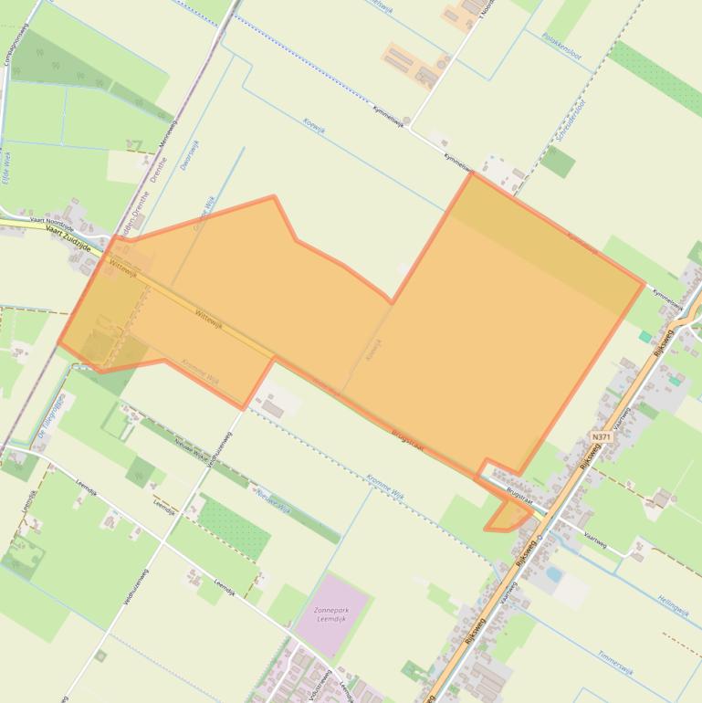 Kaart van postcodegebied 9422TE.