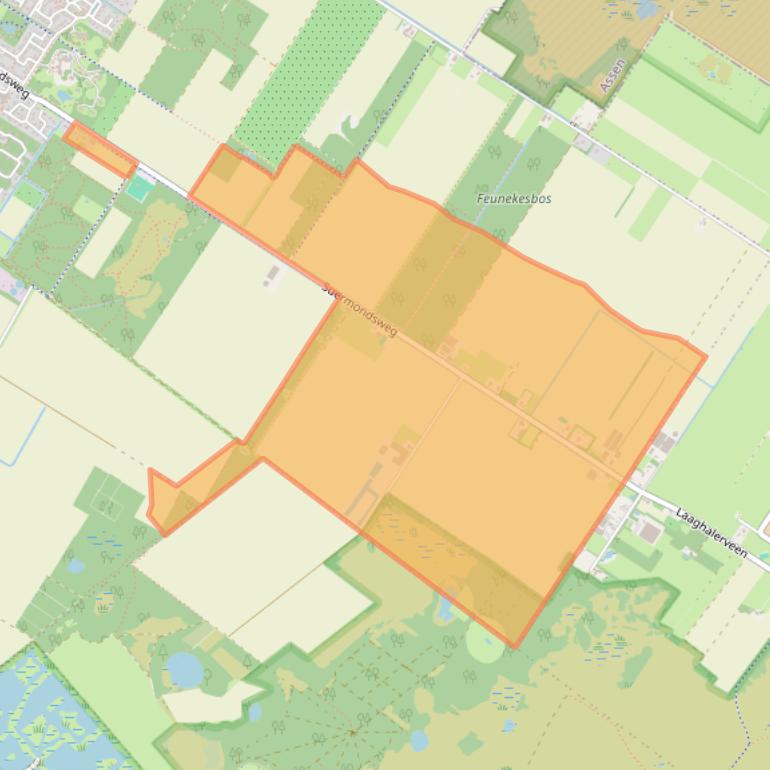 Kaart van postcodegebied 9422VA.