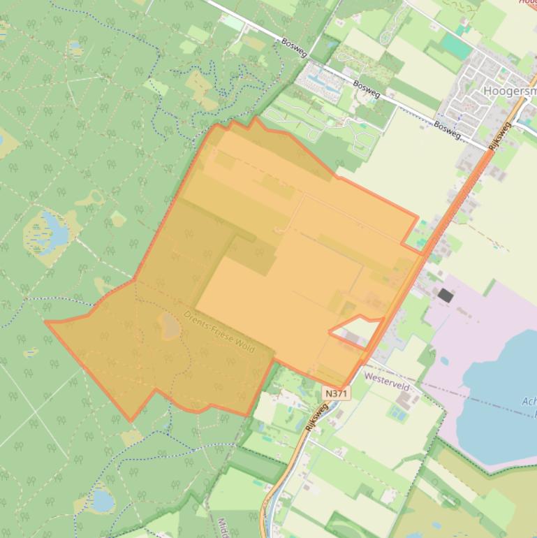 Kaart van postcodegebied 9423PH.