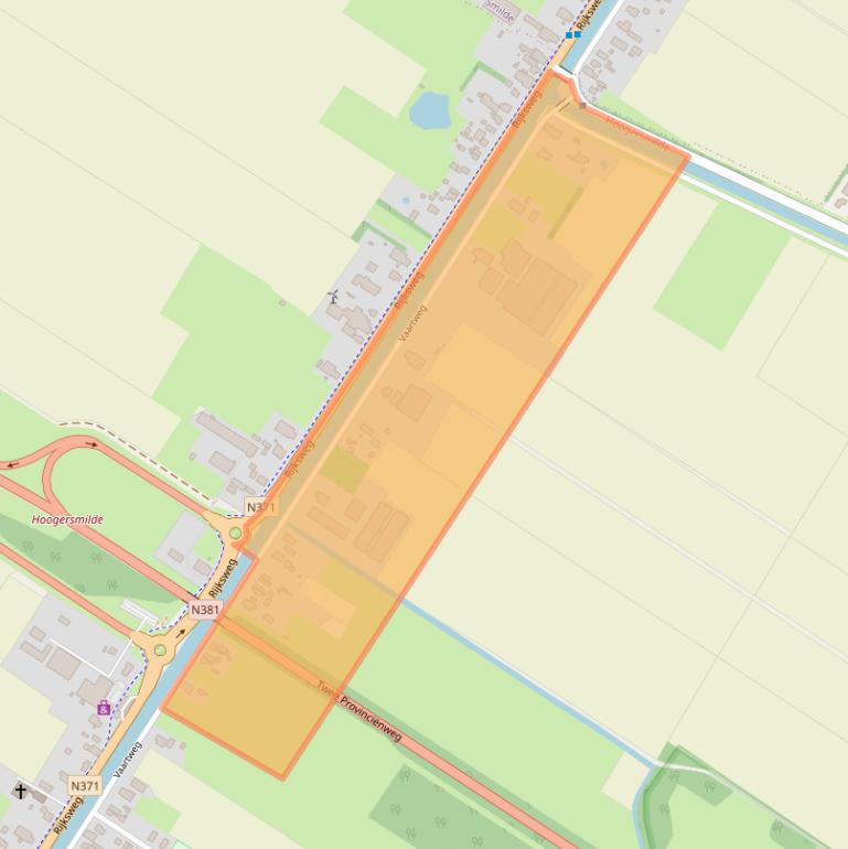 Kaart van postcodegebied 9423RJ.