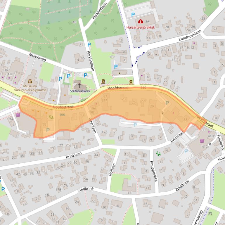 Kaart van postcodegebied 9431AB.