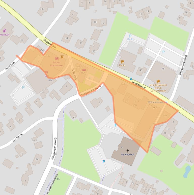 Kaart van postcodegebied 9431AC.