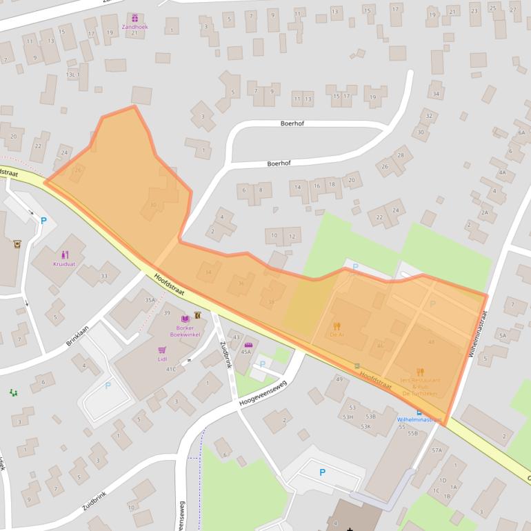 Kaart van postcodegebied 9431AE.