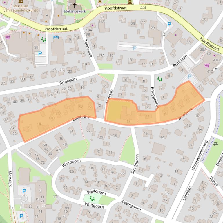 Kaart van postcodegebied 9431AP.