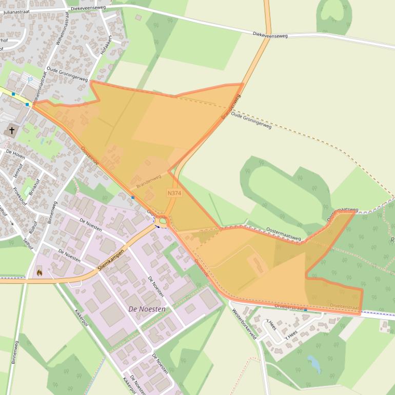 Kaart van postcodegebied 9431AV.