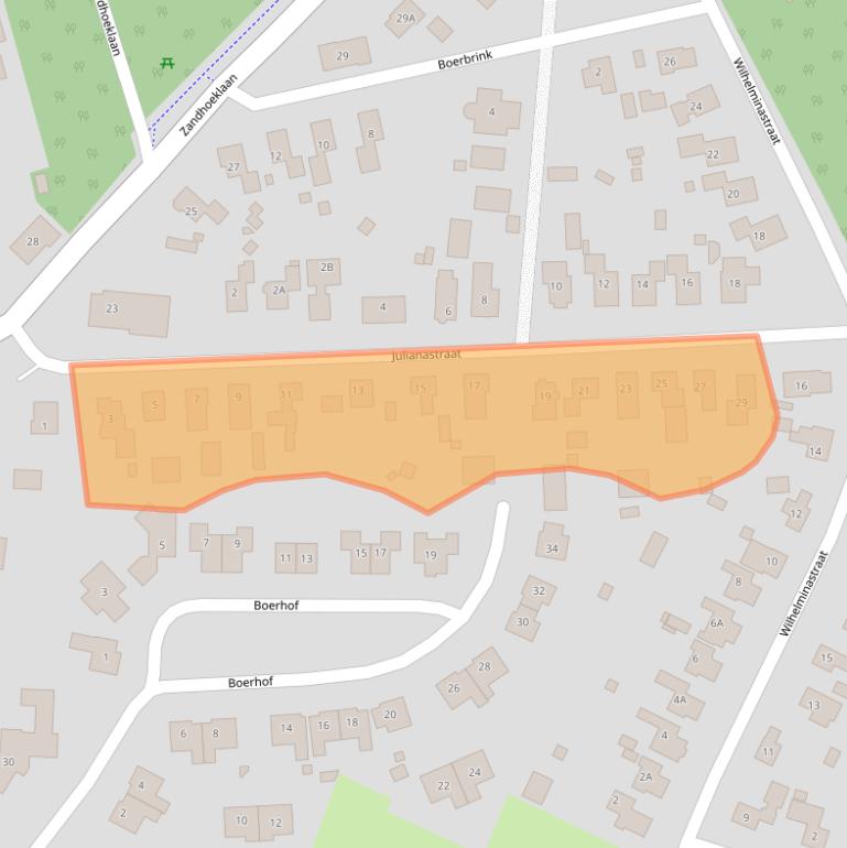 Kaart van postcodegebied 9431BG.