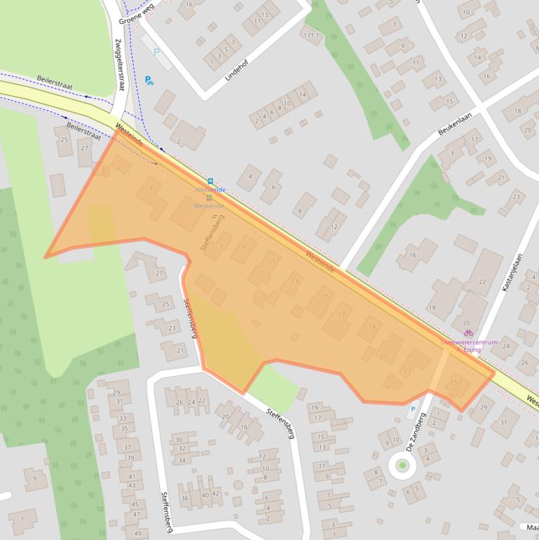 Kaart van postcodegebied 9431CC.