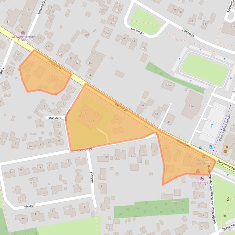 Kaart van postcodegebied 9431CD.