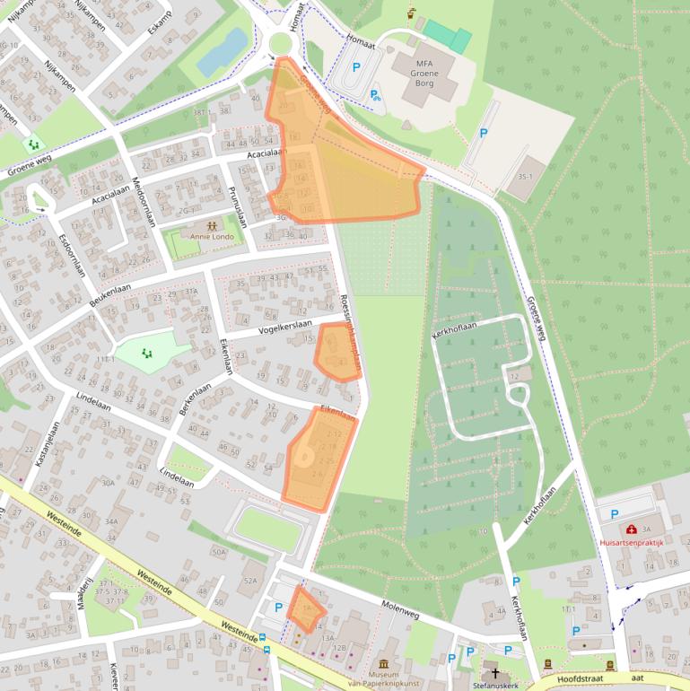 Kaart van postcodegebied 9431CH.