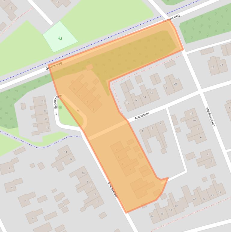 Kaart van postcodegebied 9431EA.