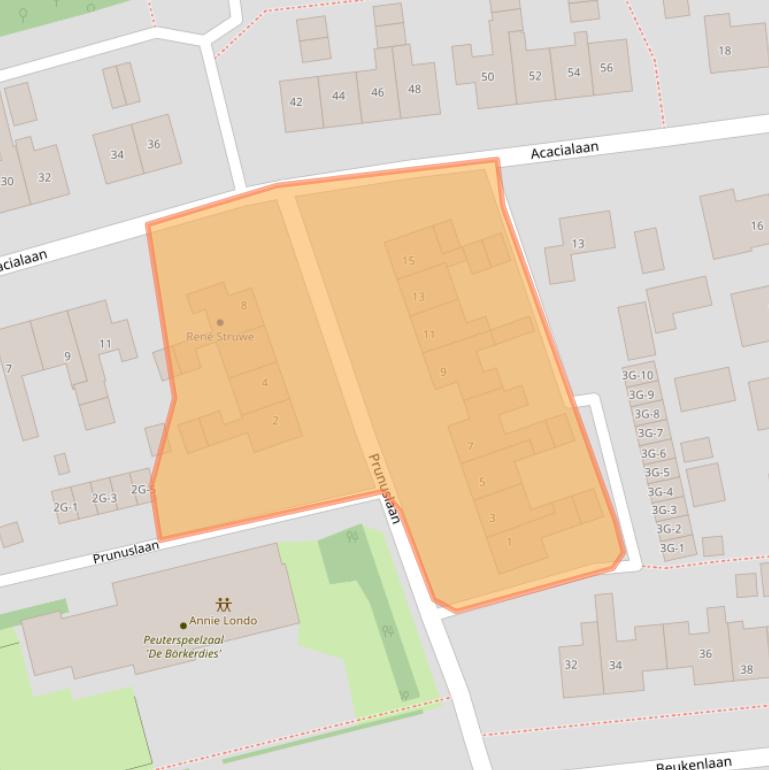 Kaart van postcodegebied 9431ED.