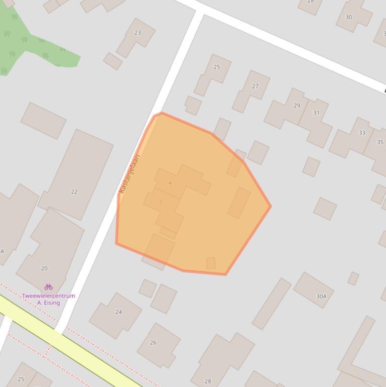 Kaart van postcodegebied 9431EJ.