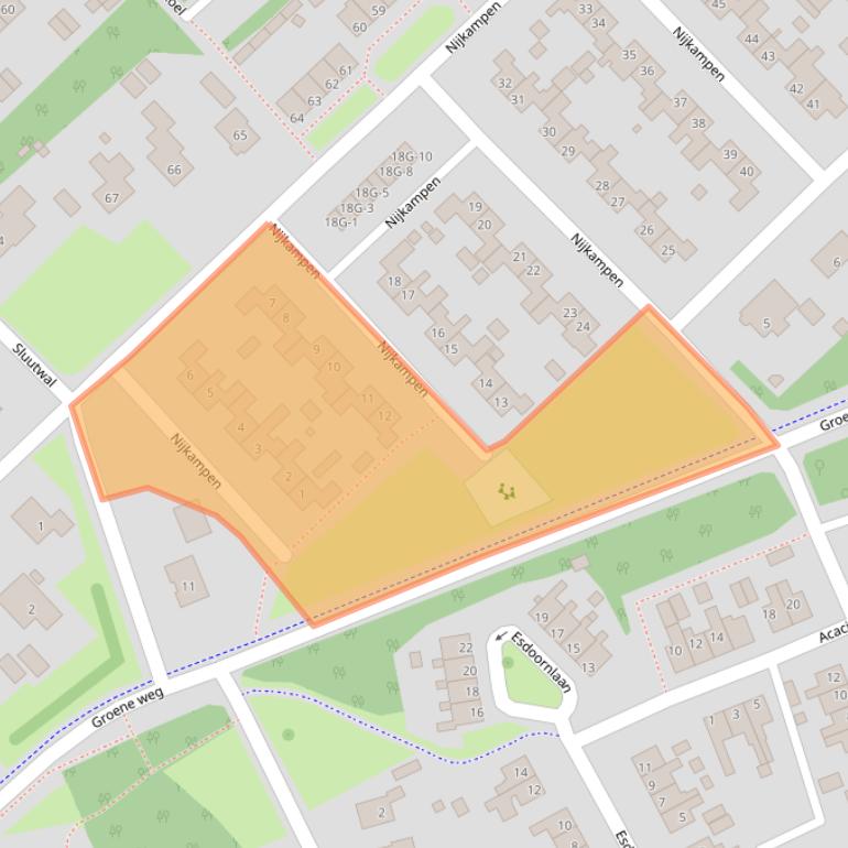 Kaart van postcodegebied 9431GE.