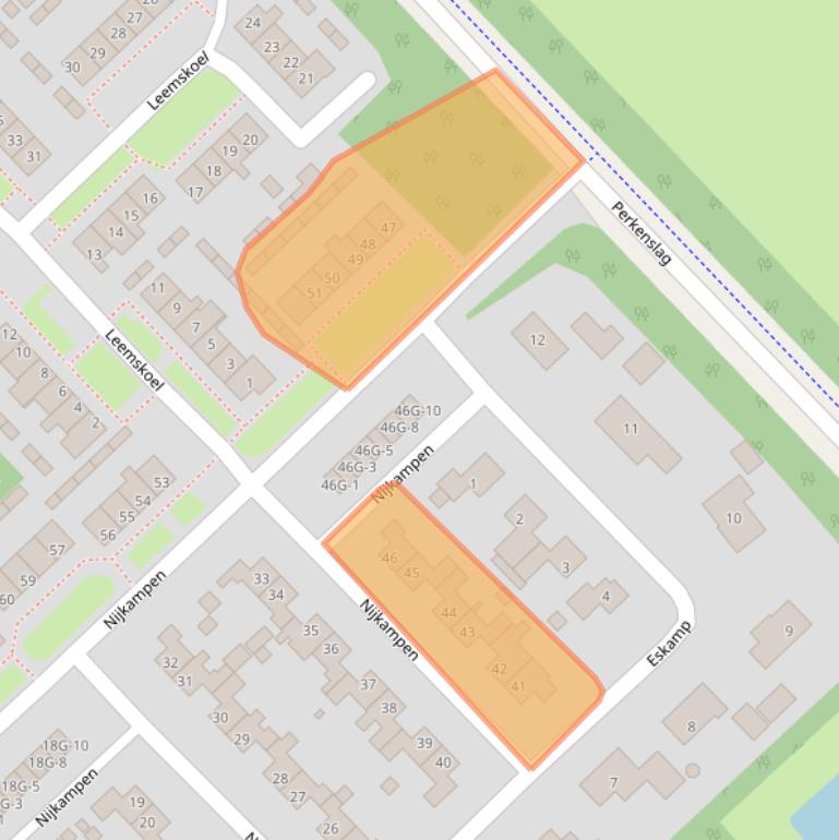 Kaart van postcodegebied 9431GJ.