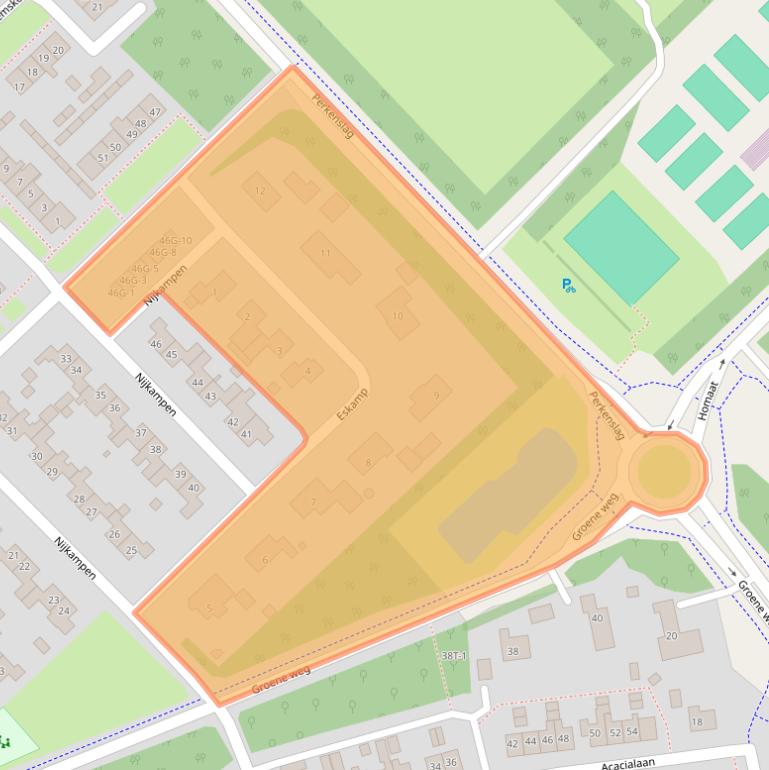 Kaart van postcodegebied 9431GL.