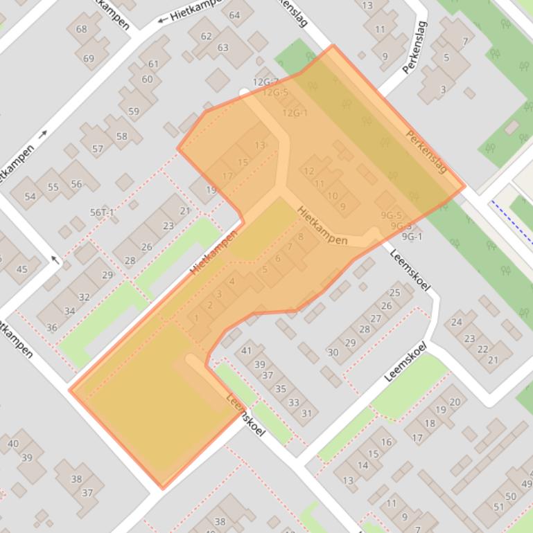 Kaart van postcodegebied 9431HA.