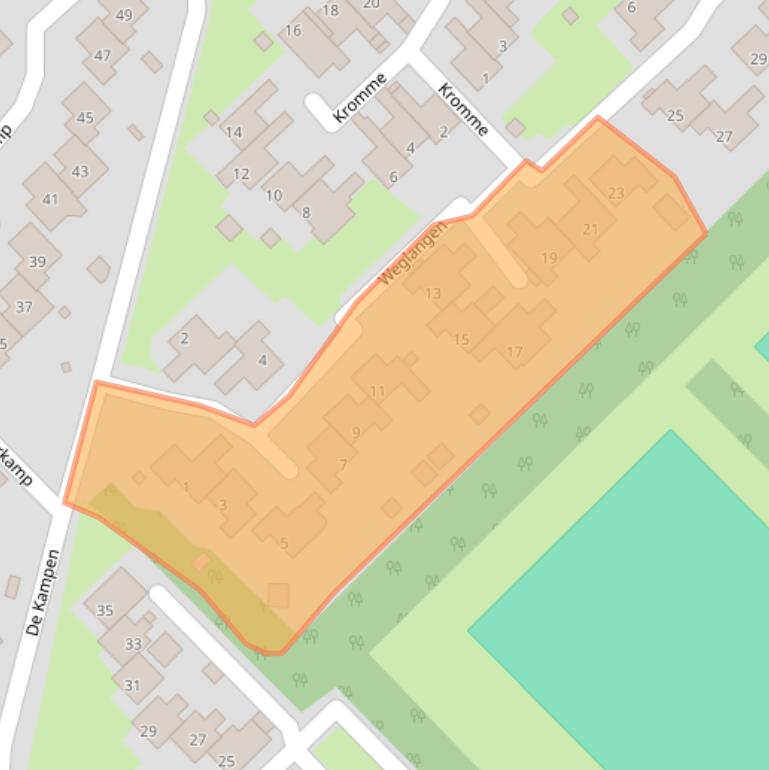 Kaart van postcodegebied 9431HG.