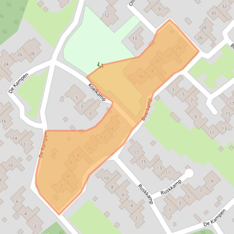 Kaart van postcodegebied 9431HV.