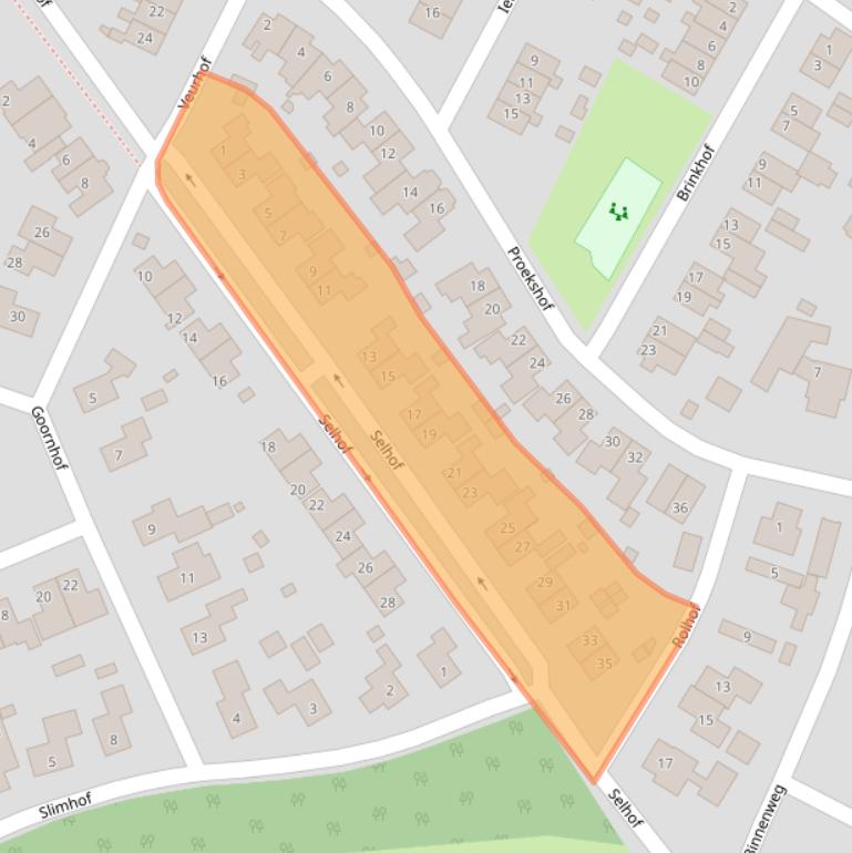 Kaart van postcodegebied 9431JE.