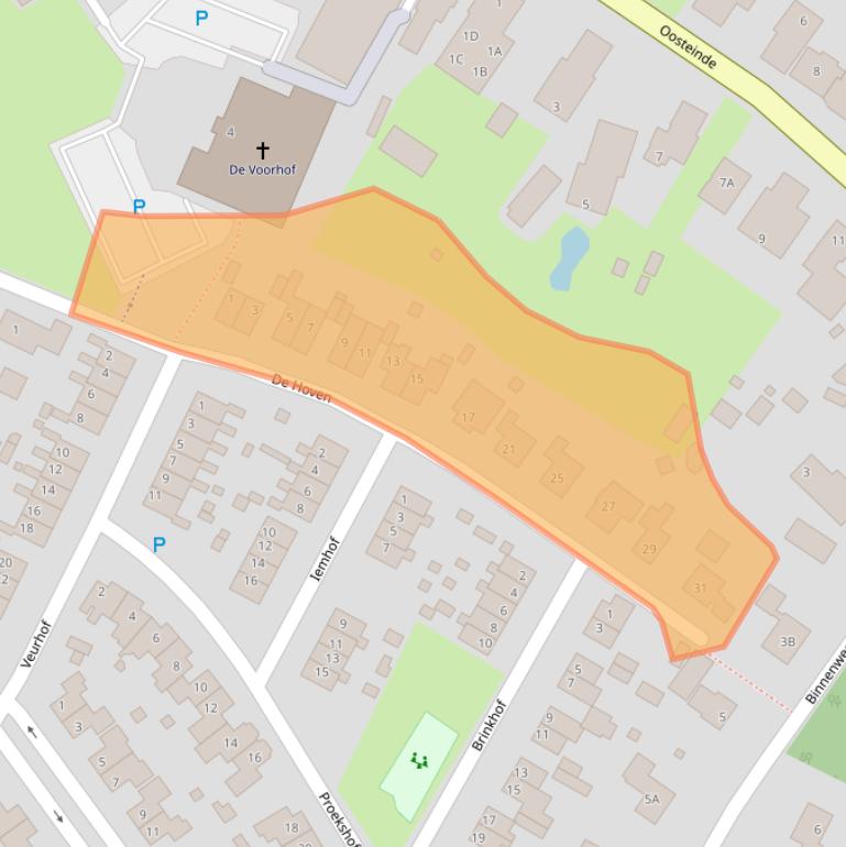 Kaart van postcodegebied 9431JH.